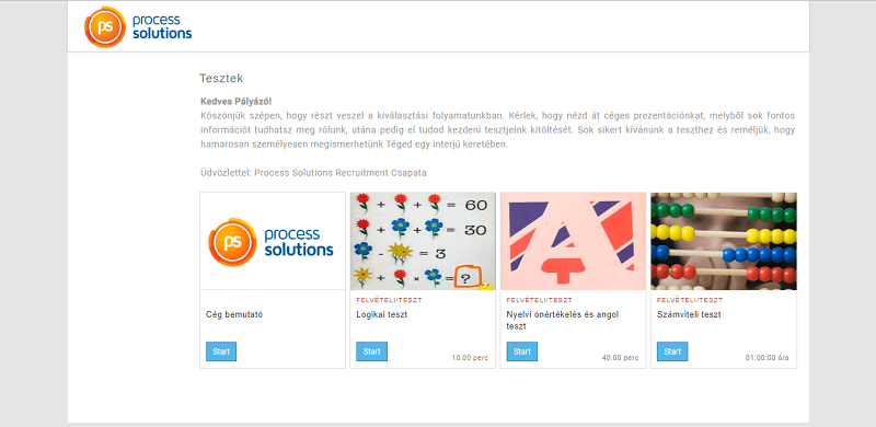 ProcessSolution Kft. - Egyedi fejlesztés referencia